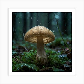 Mushroom In The Rain Art Print