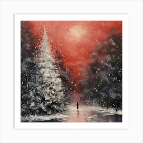 Retro Radiance in Christmas Canvas Art Print