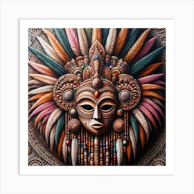 Mask Of The Gods Art Print