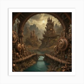 Steampunk City Art Print