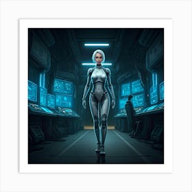 Futuristic Android Art Print