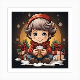 Christmas Boy Art Print