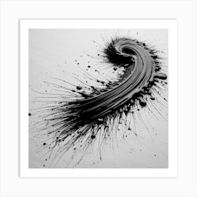 Black And White Swirl Poster