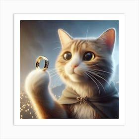 Lord Of The Rings Cat 2 Art Print