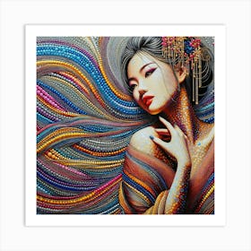 Geisha Creative Illustration Artwork 53 Art Print