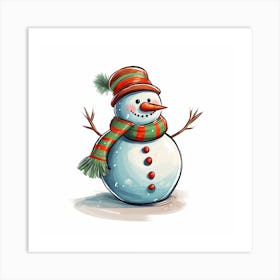 Snowman 12 Art Print