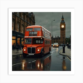 London Bus Art Print 1 Art Print