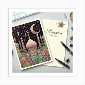 Ramadan Greeting Card 25 Art Print