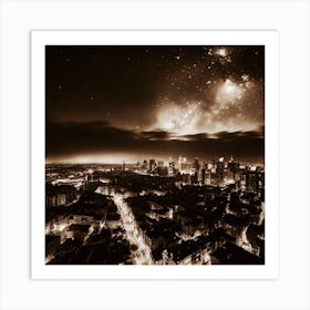 Night Sky Over Berlin 2 Art Print