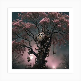 Steampunk Tree 1 Art Print