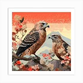 Bird In Nature Red Tailed Hawk 3 Art Print