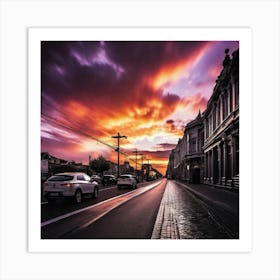 Sunset In The City 1 Art Print