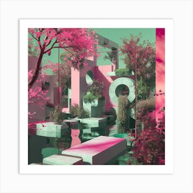 Pink Garden Art Print