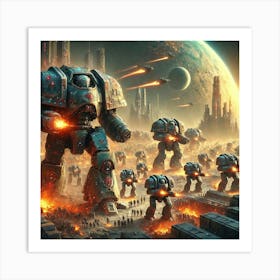 Inferno Titans Planetary Invasion Art Print