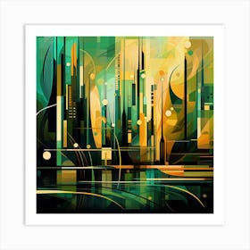 Abstract Cityscape 1 Art Print