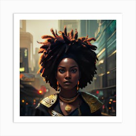 Portrait Of A Black Woman Art Print