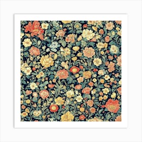 Floral Wallpaper Art Art Print