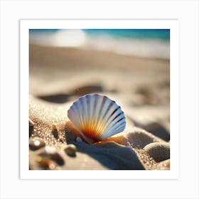 Seashell On The Beach Art Print