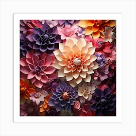 Paper Flowers 17 Art Print