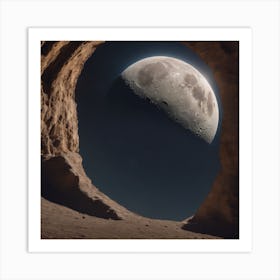 Moon,3d,8k 1 Art Print