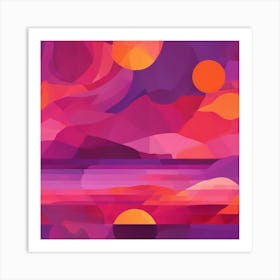 Abstract Sunset 3 Art Print