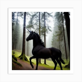 Unicorn In The Forest 1 Art Print