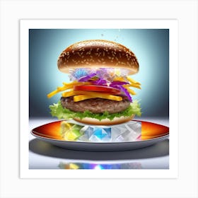 Hamburger On Ice 1 Art Print