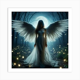 Angel In The Woods 1 Art Print