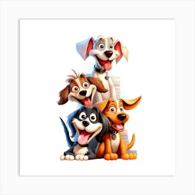 Have fun dogs Art Print