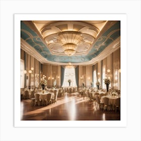 Dreamshaper V7 An Art Deco Ballroom Resplendent In Opulent Ele 0 Art Print