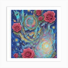 Roses In The Sky Art Print