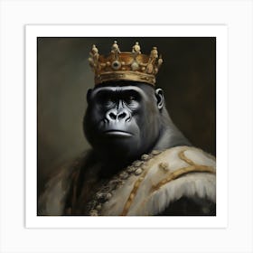 King Gorilla Art Print