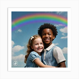 Rainbow Children Art Print