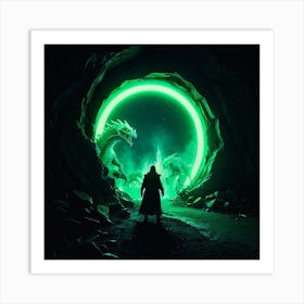 Man In A Dark Tunnel Art Print