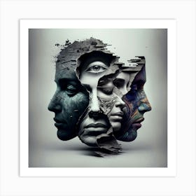 Face Of Man Art Print