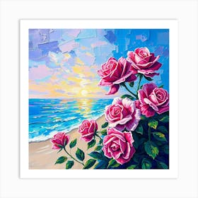 Roses On The Beach 23 Art Print