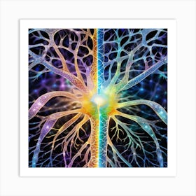 Nervous System Inside Brain Texture Broken Glass Effect No Background Stunning Something That Ev (23) Art Print