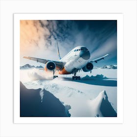 Airplane On Snow (34) Art Print