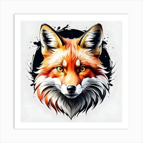 Fox Head 5 Art Print