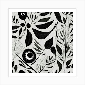 Black And White Pattern Art Print