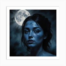 Full Moon Night Art Print