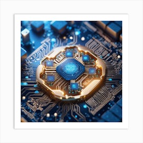 Cpu Circuit Board 1 Art Print