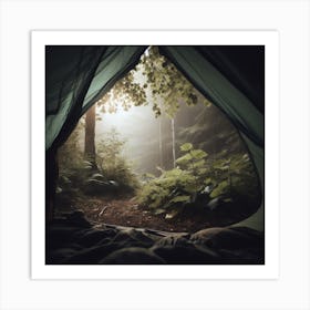 Tent In The Woods 1 Art Print