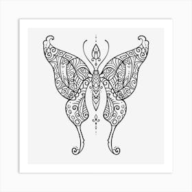 Butterfly Mandala 02 Art Print