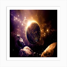 Earth In Space Art Print