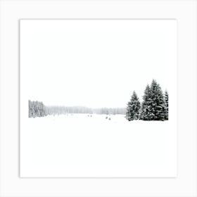 White White Winter 3 Square Art Print