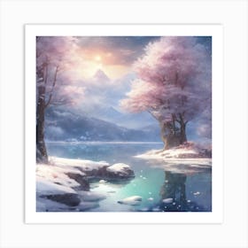 974169 Create A Serene Anime Landscape Featuring A Pictur Xl 1024 V1 0 Art Print