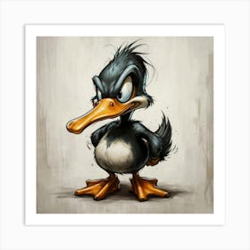 Duck angry Art Print