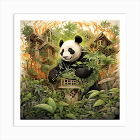 Panda Bear In The Jungle 6 Art Print