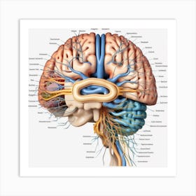 Human Brain Anatomy 2 Art Print